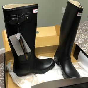 NEW Hunter black original tall boots size 6m/7f